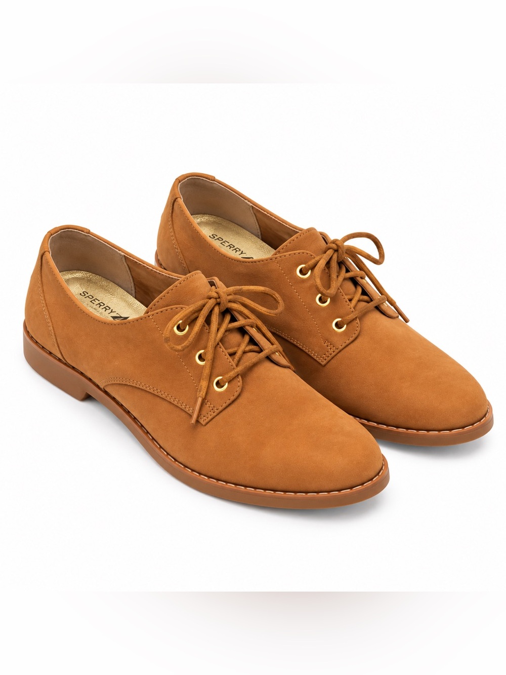 Sperry Women’s Brown Leather Lace-Up Oxford Shoes Size 7.5 NWOT